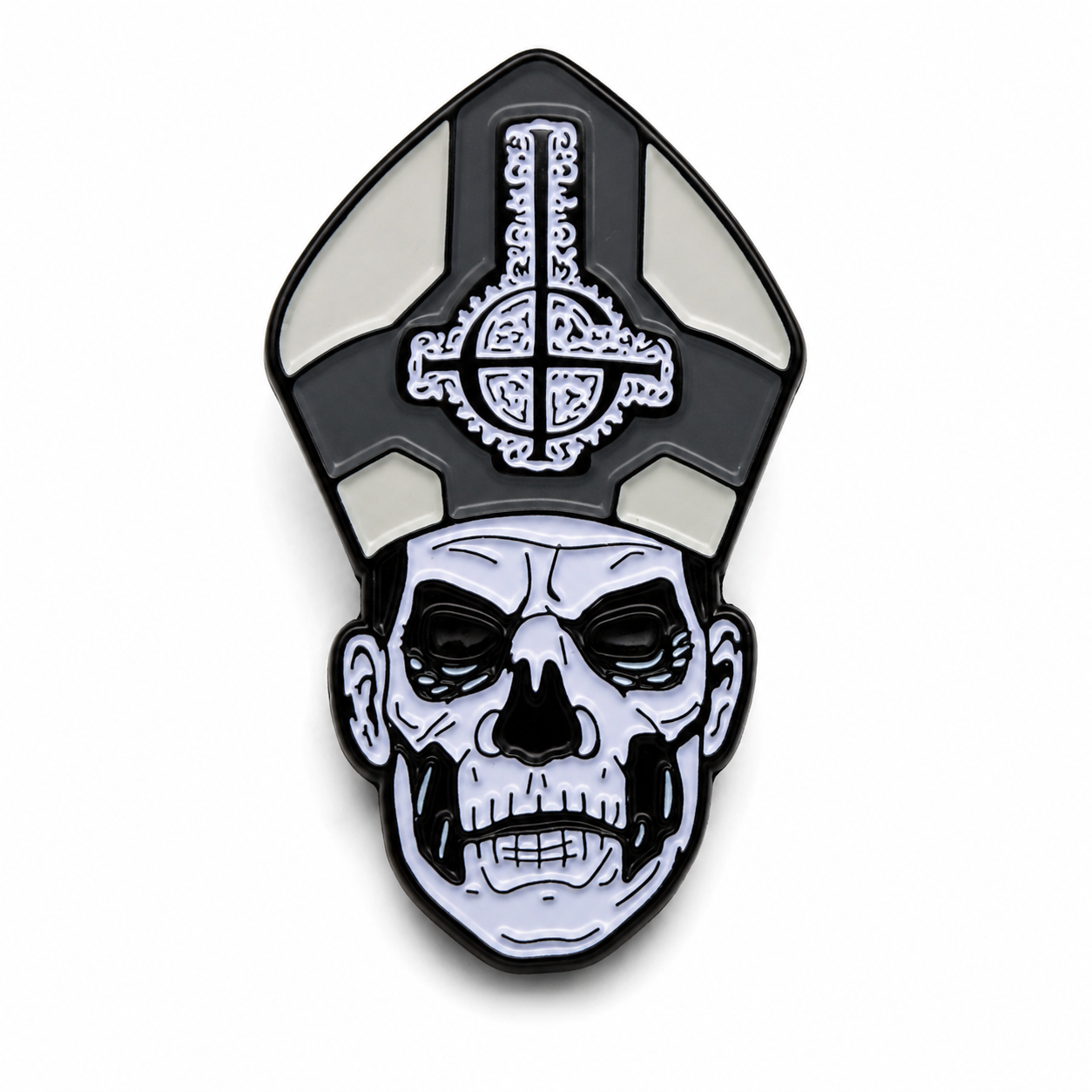Gotische Priester Emaille Pin | Decoratieve Horror Broche