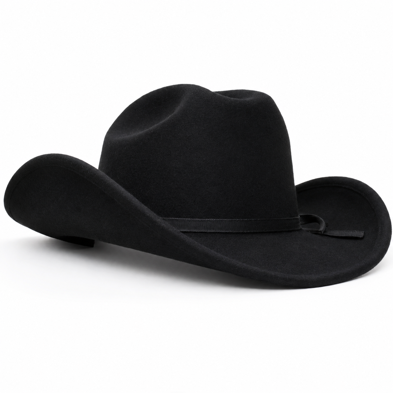 Zwarte Cowboyhoed van Vilt | Klassieke Wild West Hoed